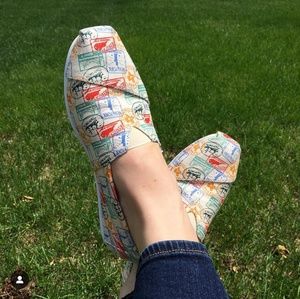 Toms Passport Stamp Vegan Classic Shoes